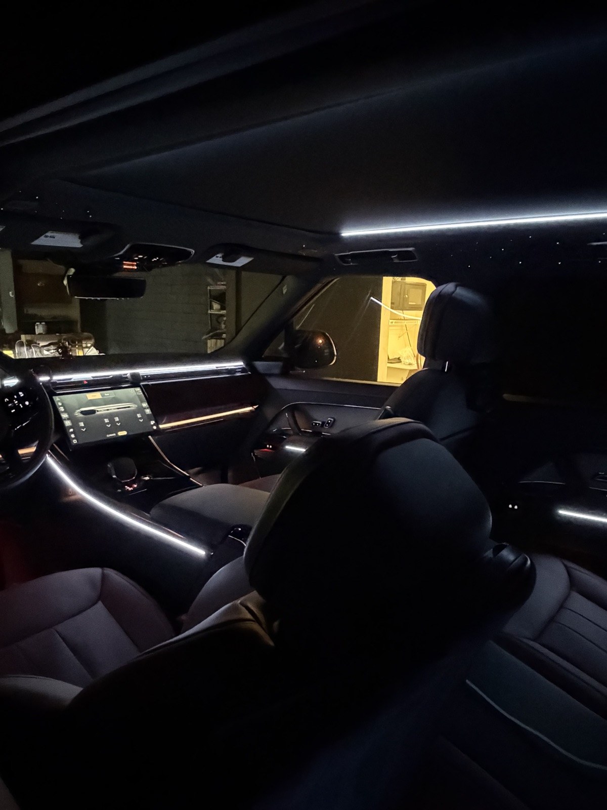 Ambient lighting install in a Range Rover